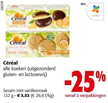 Promoties Céréal sesam met vanillesmaak - Céréal - Geldig van 05/04/2023 tot 18/04/2023 bij Colruyt