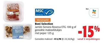 Promoties Boni selection gerookte makreel - Boni - Geldig van 05/04/2023 tot 18/04/2023 bij Colruyt