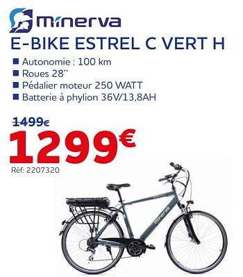 Promoties Minerva e-bike estrel c vert h - Minerva - Geldig van 09/03/2023 tot 09/05/2023 bij Auto 5
