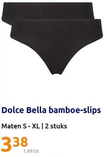 Promotions Dolce bella bamboe-slips - Dolce Bella - Valide de 04/04/2023 à 11/04/2023 chez Action