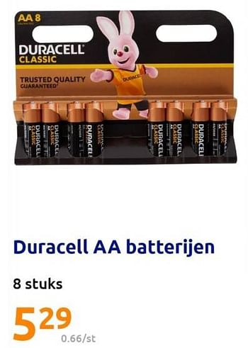 Promotions Duracell aa batterijen - Duracell - Valide de 04/04/2023 à 11/04/2023 chez Action