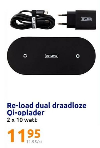 Neem de telefoon op Druppelen stimuleren Reload Re-load dual draadloze qi-oplader - Promotie bij Action