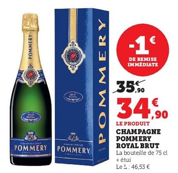 Promotions Champagne pommery royal brut - Pommery - Valide de 04/04/2023 à 10/04/2023 chez Super U
