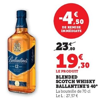 Promoties Blended scotch whisky ballantine`s - Ballantine's - Geldig van 04/04/2023 tot 10/04/2023 bij Super U