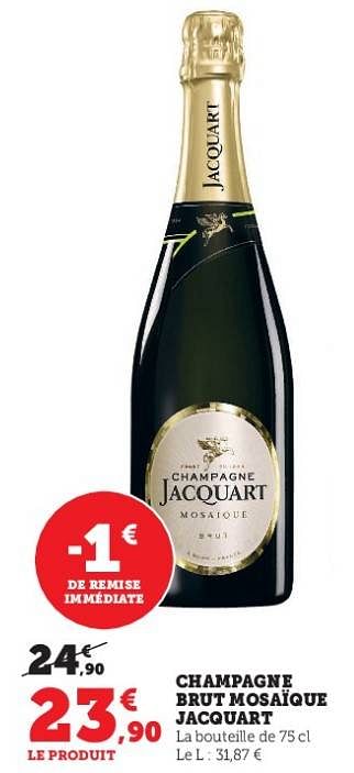 Promoties Champagne brut mosaïque jacquart - Champagne - Geldig van 04/04/2023 tot 10/04/2023 bij Super U