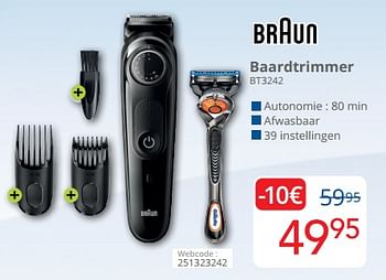 Promoties Braun baardtrimmer bt3242 - Braun - Geldig van 01/04/2023 tot 30/04/2023 bij Eldi