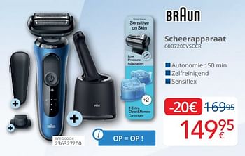 Promoties Braun scheerapparaat 60b7200vsccr - Braun - Geldig van 01/04/2023 tot 30/04/2023 bij Eldi