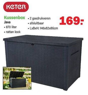 Promoties Kussenbox java - Keter - Geldig van 03/04/2023 tot 22/04/2023 bij Van Cranenbroek