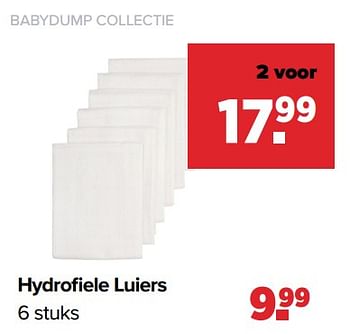 Promoties Babydump collectie hydrofiele luiers - Huismerk - Baby-Dump - Geldig van 03/04/2023 tot 29/04/2023 bij Baby-Dump