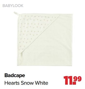 Promoties Babylook badcape hearts snow white - Baby look - Geldig van 03/04/2023 tot 29/04/2023 bij Baby-Dump