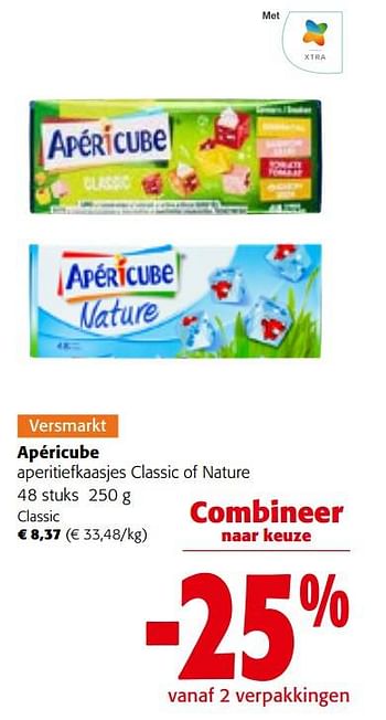 Promoties Apéricube aperitiefkaasjes classic - Apericube - Geldig van 05/04/2023 tot 18/04/2023 bij Colruyt