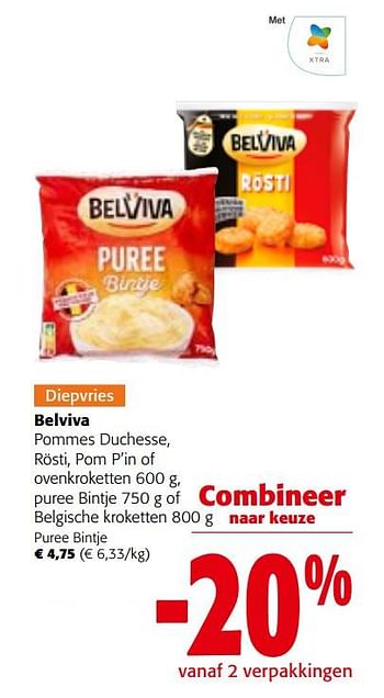Promoties Belviva puree bintje - Belviva - Geldig van 05/04/2023 tot 18/04/2023 bij Colruyt