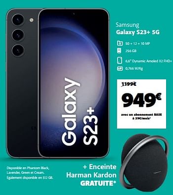 Promotions Samsung galaxy s23+ 5g - Samsung - Valide de 04/04/2023 à 01/05/2023 chez Base