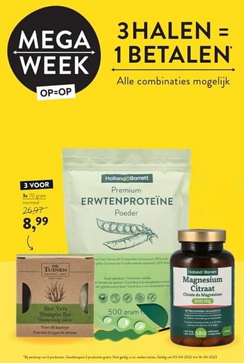 Promoties Aloe vera shampoo bar - De Tuinen - Geldig van 03/04/2023 tot 16/04/2023 bij Holland & Barret