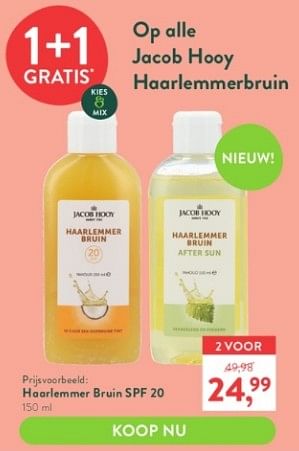 Promoties Haarlemmer bruin spf 20 - Jacob Hooy - Geldig van 03/04/2023 tot 16/04/2023 bij Holland & Barret