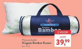 Promoties Kingsize bamboe kussen - Lucovitaal - Geldig van 03/04/2023 tot 16/04/2023 bij Holland & Barret