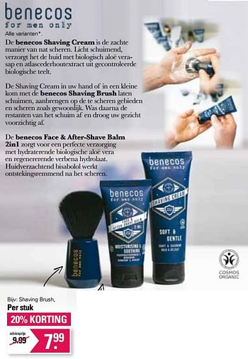 Promoties Benecos shaving brush - Benecos - Geldig van 05/04/2023 tot 22/05/2023 bij De Online Drogist