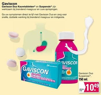 Promoties Gaviscon duo suspensie - Gaviscon - Geldig van 05/04/2023 tot 22/05/2023 bij De Online Drogist