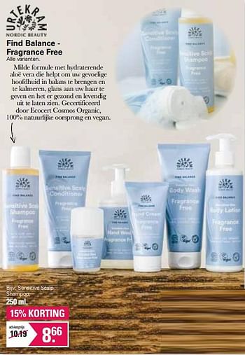 Promoties Sensitive scalp shampoo - Urtekram - Geldig van 05/04/2023 tot 22/05/2023 bij De Online Drogist