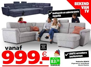 Promoties Hoeksalon benito - Huismerk - Seats and Sofas - Geldig van 11/04/2023 tot 01/05/2023 bij Seats and Sofas