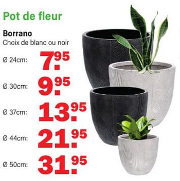 Promotions Pot de fleur borrano - Produit Maison - Van Cranenbroek - Valide de 03/04/2023 à 22/04/2023 chez Van Cranenbroek