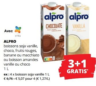 Promotions Alpro boisson soja vanille - Alpro - Valide de 06/04/2023 à 19/04/2023 chez Spar (Colruytgroup)