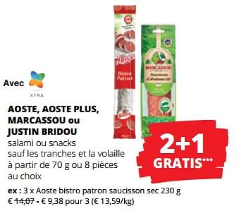 Promotions Aoste bistro patron saucisson sec - Aoste - Valide de 06/04/2023 à 19/04/2023 chez Spar (Colruytgroup)