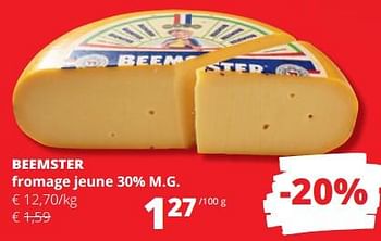 Promotions Beemster fromage jeune 30% m.g. - Beemster - Valide de 06/04/2023 à 19/04/2023 chez Spar (Colruytgroup)