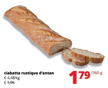 Promotions Ciabatta rustique d’antan - Produit Maison - Spar Retail - Valide de 06/04/2023 à 19/04/2023 chez Spar (Colruytgroup)