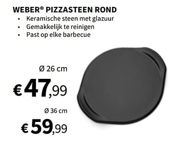 Toevoeging Gecomprimeerd Versterken Weber Weber pizzasteen rond - Promotie bij Horta