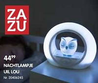 Promoties Nachtlampje uil lou - Zazu - Geldig van 01/03/2023 tot 31/12/2023 bij Fun