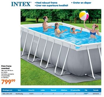 gouden web Voorspeller Intex Prism frame zwembad - Promotie bij Fun