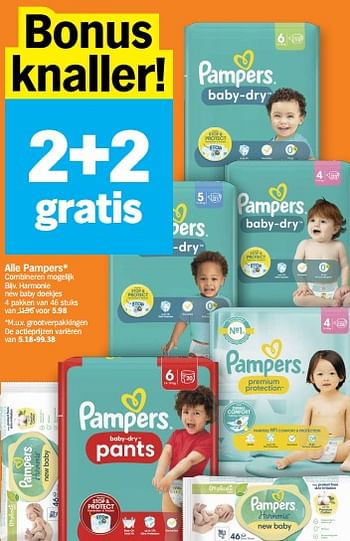 droogte financieel verkoper Pampers Harmonie new baby doekjes - Promotie bij Albert Heijn