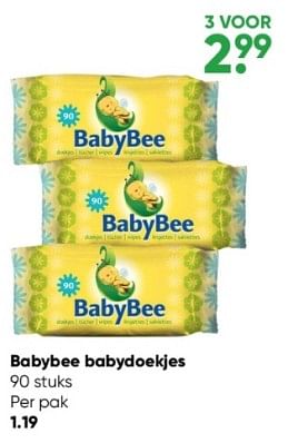 Promoties Babybee babydoekjes - Babybee - Geldig van 10/04/2023 tot 23/04/2023 bij Big Bazar