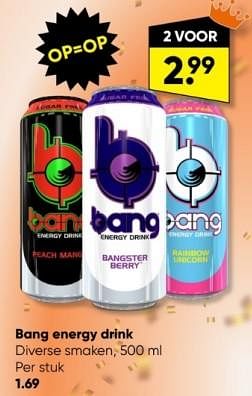 Promoties Bang energy drink - Bang - Geldig van 10/04/2023 tot 23/04/2023 bij Big Bazar