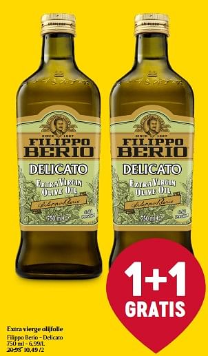 Promoties Extra vierge olijfolie filippo berio - delicato - Filippo Berio - Geldig van 13/04/2023 tot 19/04/2023 bij Delhaize