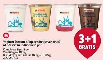 Promoties Yoghurt natuur - Huismerk - Delhaize - Geldig van 13/04/2023 tot 19/04/2023 bij Delhaize