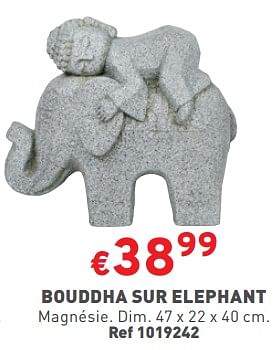 Promotions Bouddha sur elephant - Produit maison - Trafic  - Valide de 12/04/2023 à 17/04/2023 chez Trafic