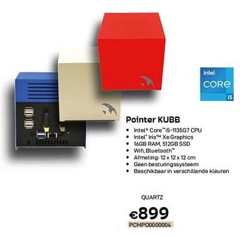 Promoties Small form factor desktops pointer kubb quartz - Pointer Systems - Geldig van 01/04/2023 tot 30/04/2023 bij Compudeals