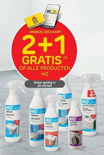 Promoties 2+1 gratis op alle producten hg - HG - Geldig van 12/04/2023 tot 24/04/2023 bij Brico