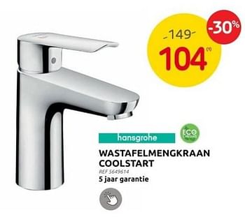 Promoties Wastafelmengkraan coolstart - Hansgrohe - Geldig van 12/04/2023 tot 24/04/2023 bij Brico