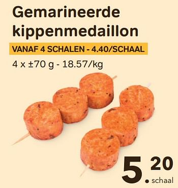 Promoties Gemarineerde kippenmedaillon - Huismerk - Bon'Ap - Geldig van 12/04/2023 tot 25/04/2023 bij Bon'Ap