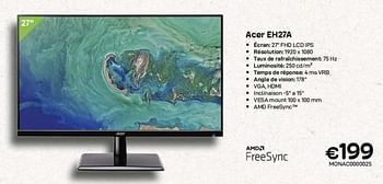 Promotions Acer eh27a - Acer - Valide de 01/04/2023 à 30/04/2023 chez Compudeals