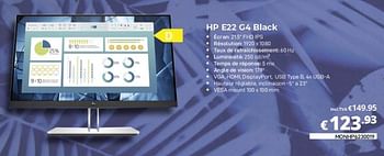 Promotions Hp e22 g4 black - HP - Valide de 01/04/2023 à 30/04/2023 chez Compudeals