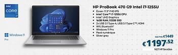 Promotions Hp probook 470 g9 intel i7-1255u - HP - Valide de 01/04/2023 à 30/04/2023 chez Compudeals