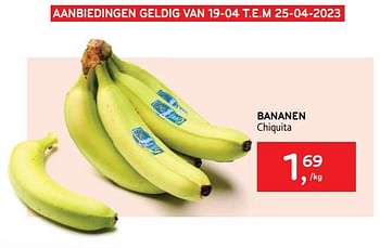Promotions Bananen chiquita - Chiquita - Valide de 19/04/2023 à 25/04/2023 chez Alvo