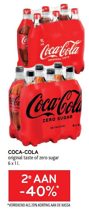 Promoties Coca-cola 2e aan -40% - Coca Cola - Geldig van 19/04/2023 tot 02/05/2023 bij Alvo