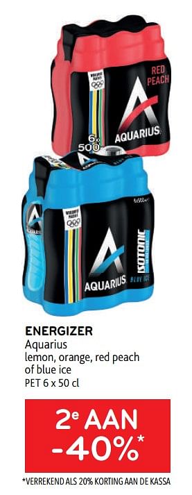 Promoties Energizer aquarius 2e aan -40% - Aquarius - Geldig van 19/04/2023 tot 02/05/2023 bij Alvo