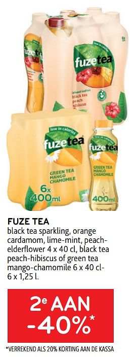 Promoties Fuze tea 2e aan -40% - FuzeTea - Geldig van 19/04/2023 tot 02/05/2023 bij Alvo