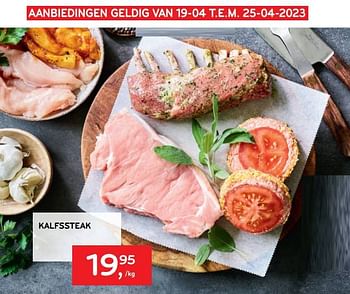 Promoties Kalfssteak - Huismerk - Alvo - Geldig van 19/04/2023 tot 25/04/2023 bij Alvo